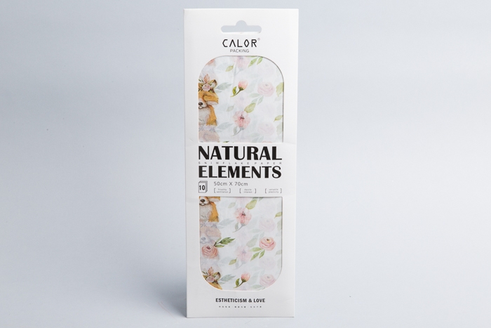 Бумага тишью  50х70см, 10 лист. лисы 07