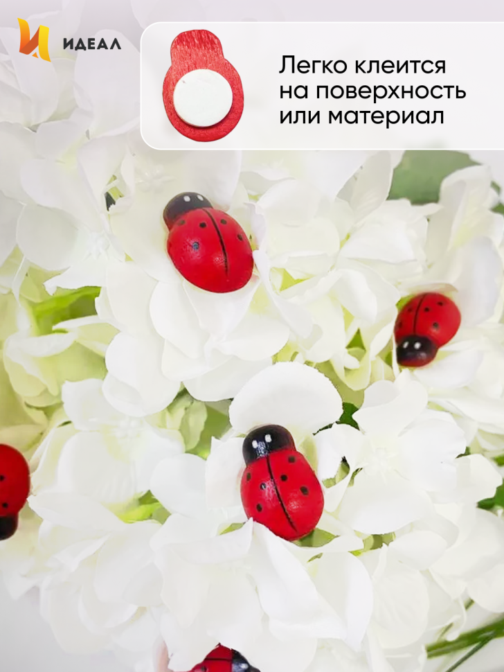 Липучка Божья коровка 24шт. Biedronka 3 (1,9см)