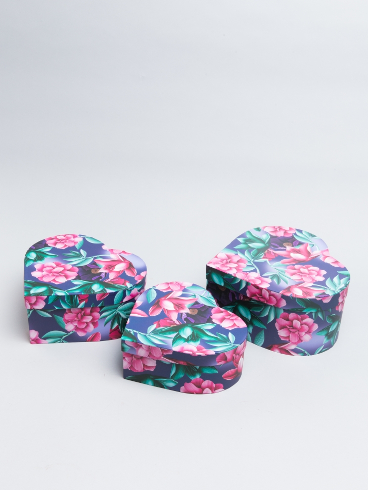 Коробка Сердце набор из 3шт 25,5х24х12см W5241-18 Коробка Сердце набор из 3шт 25,5х24х12см W5241-18