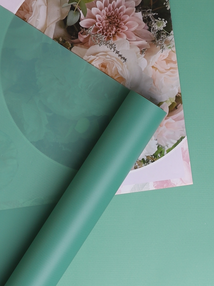 Пленка матовая 60см х 10м  на втулке виридиан