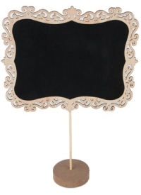 Грифельная табличка на подставке 30x20см кружевной край