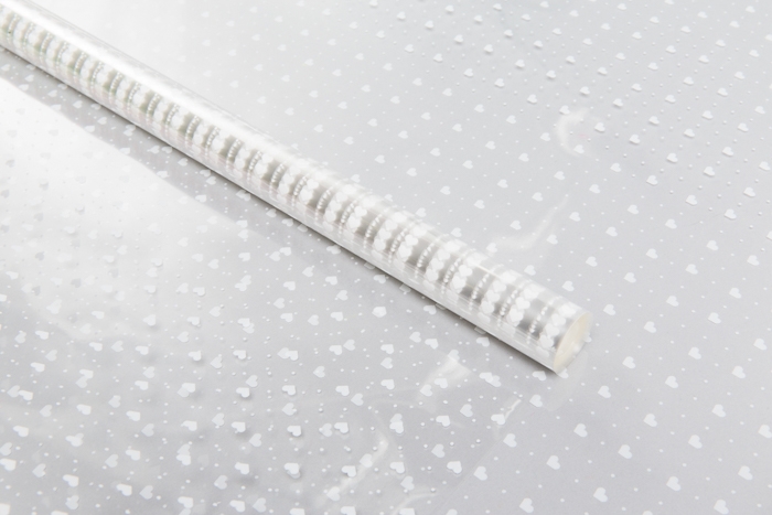 Пленка цветная Мелкие сердца 70см белый Пленка цветная Мелкие сердца 70см белый