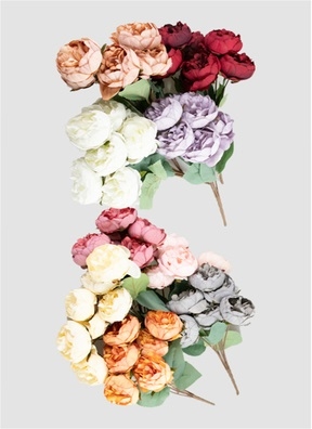 ИЦ Букет Пионов 46см 7 голов микс