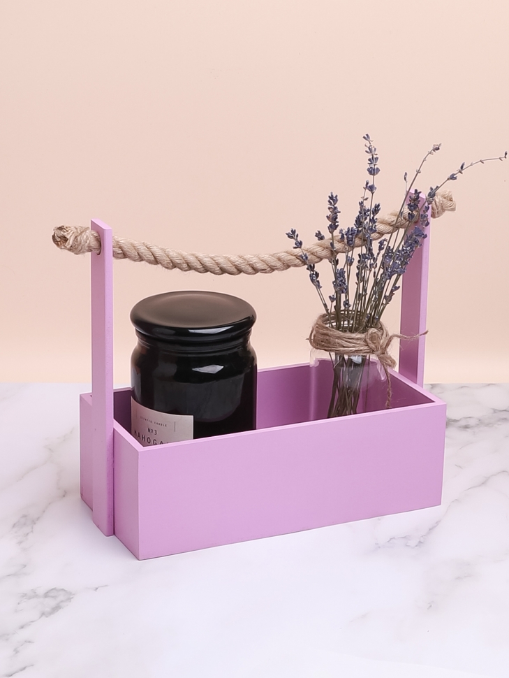 Ящик Флора H25/8,3х25х12,5см №12 сиреневый