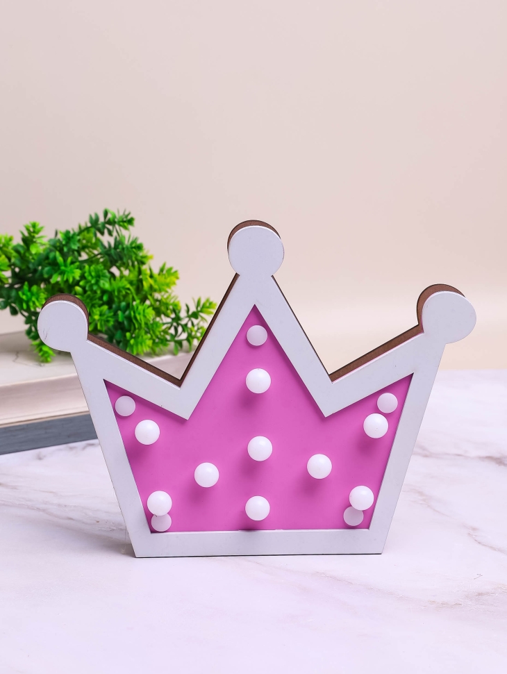 Декор с подсветкой Корона 23х18х2,2см Декор с подсветкой Корона 23х18х2,2см