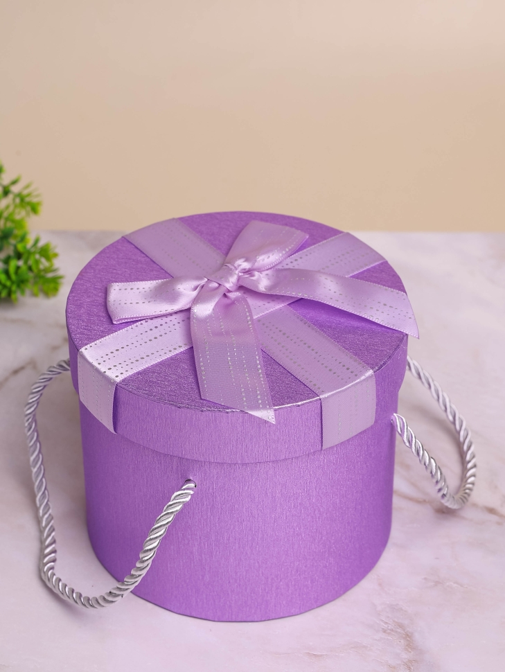 Коробка цилиндр 13,5х13,5х11см Звездные лучи сиреневый Коробка цилиндр 13,5х13,5х11см Звездные лучи сиреневый