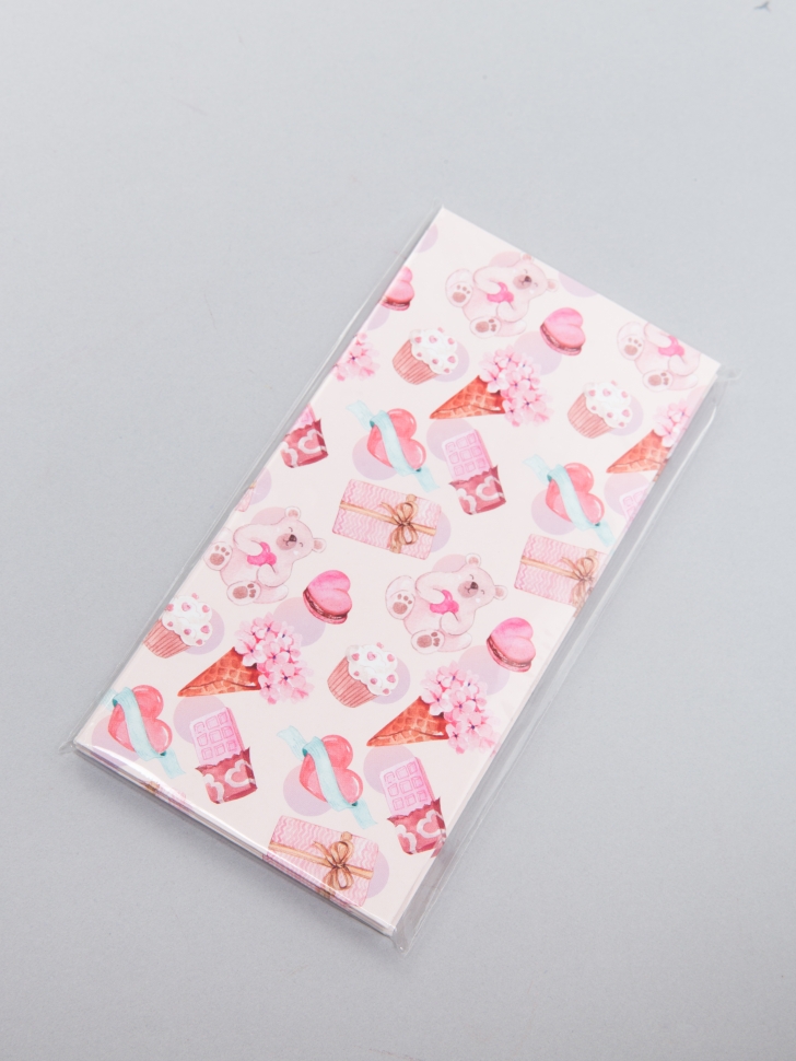 Конверт для денег 8х16,5см, 5шт, 0339 Конверт для денег 8х16,5см, 5шт, 0339