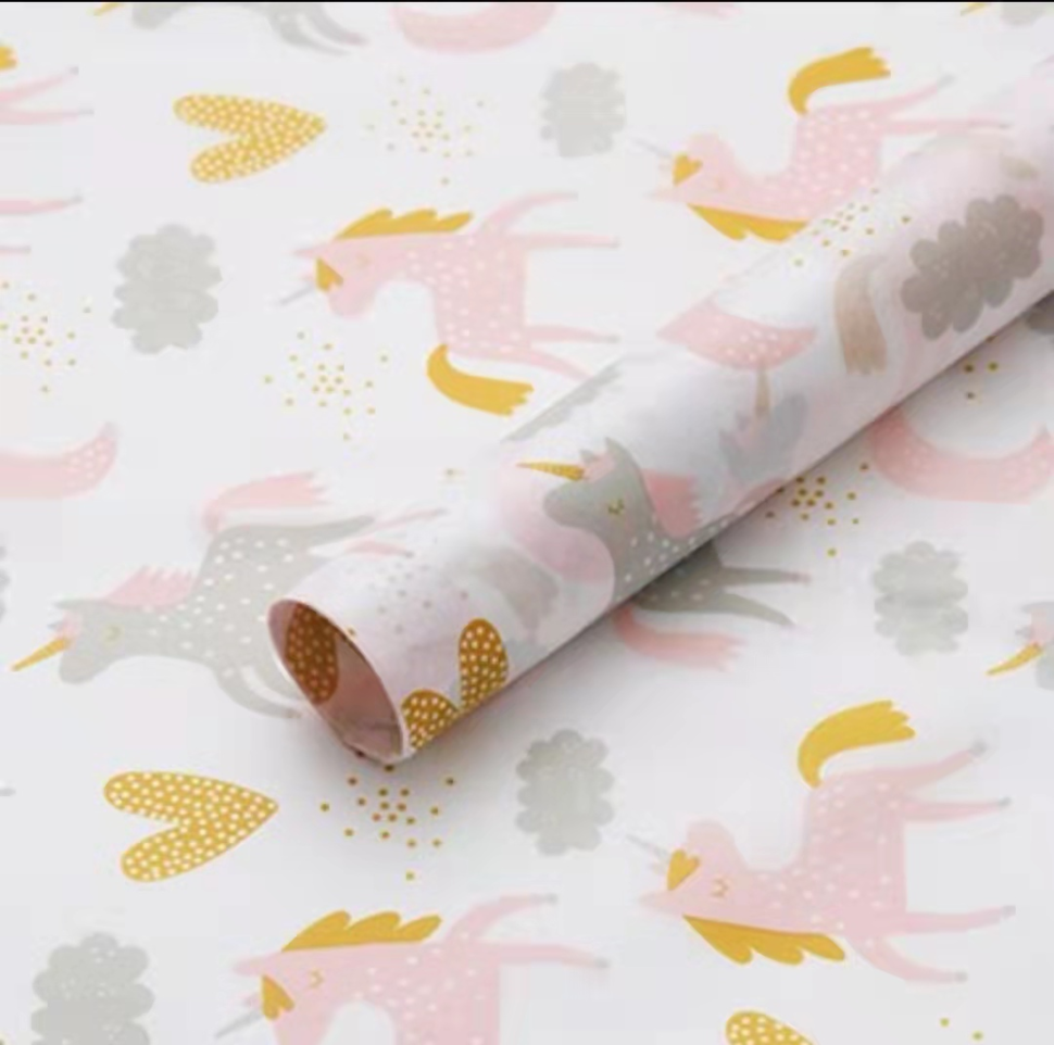 Бумага тишью  50х70см, 10 лист. сердца 02