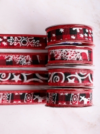 Лента НГ 2,5х3ярд шотландка с рисунком