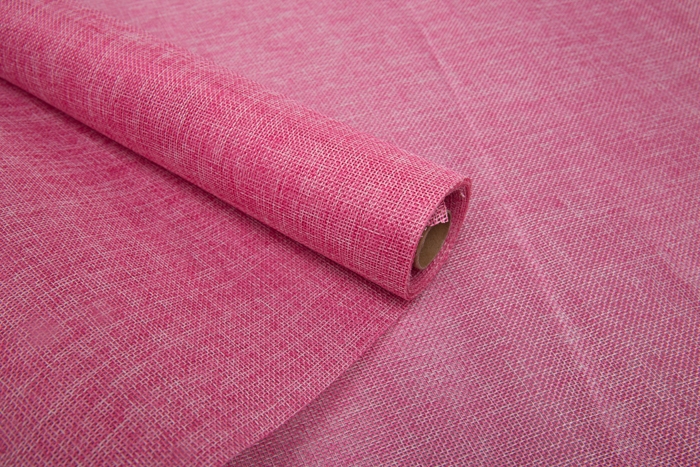 Лен искусственный 47см х 4,5м светло-розовый