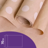 Бумага крафт 70г/м2, 70см x 10м, Горох 18 белый