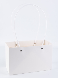 Сумочка для цветов 22х13,5х10,5см белый