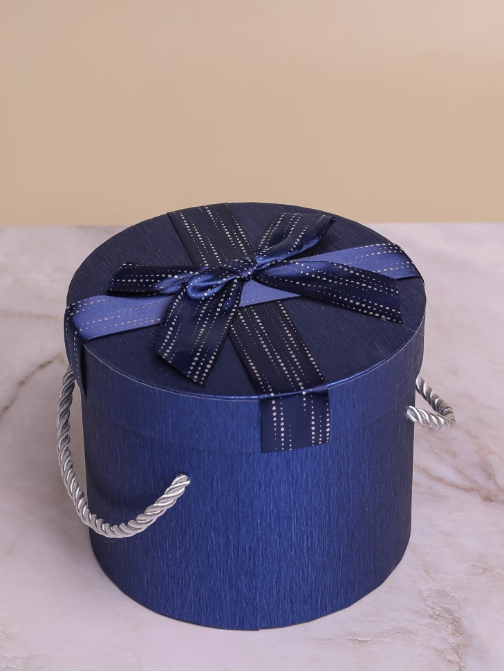 Коробка цилиндр 13,5х13,5х11см Звездные лучи синий Коробка цилиндр 13,5х13,5х11см Звездные лучи синий