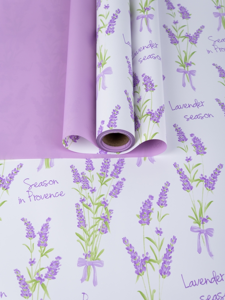 Пленка матовая 65мкм 58см х 10м Лаванда сиреневый Пленка матовая 65мкм 58см х 10м Лаванда сиреневый