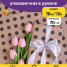 Бумага крафт 70г/м2, 70см x 10м, Горох 18 черный