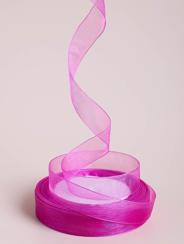 Лента органза 15мм х 25 ярд фиолетовый