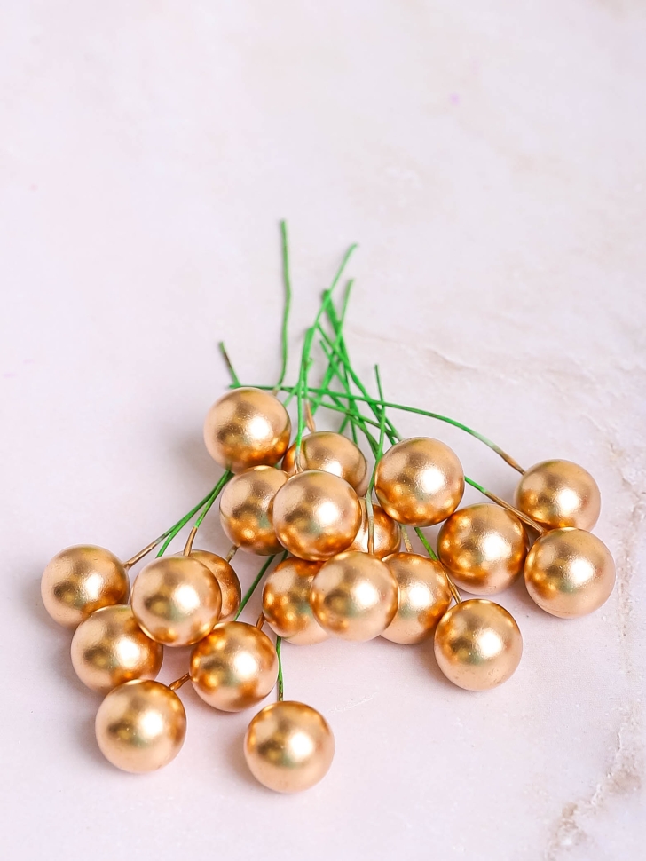 Шарики декоративные на вставках d1,5мм 20 шт шар золотой Шарики декоративные на вставках d1,5мм 20 шт шар золотой