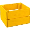 Ящик деревянный 13х12хh8см желтый
