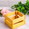 Ящик деревянный 13х12хh8см желтый