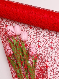 Сетка ажурная 50см х 5ярд красный