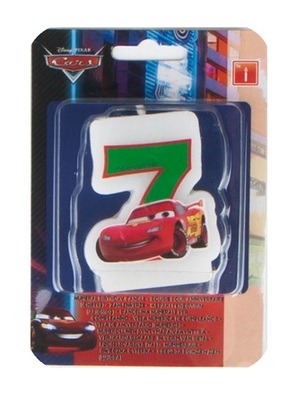 Свеча Цифра " 7" 6см "Тачки" Свеча Цифра " 7" 6см "Тачки"