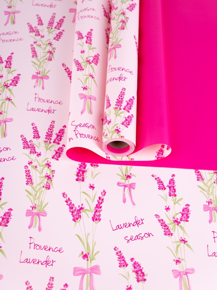 Пленка матовая 65мкм 58см х 10м Лаванда фуксия