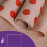 Бумага крафт 70г/м2, 70см x 10м, Горох 18 красный