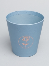 Коробка для цветов Конус 10,5x10,5см, дно 7см W2086-3 голубой