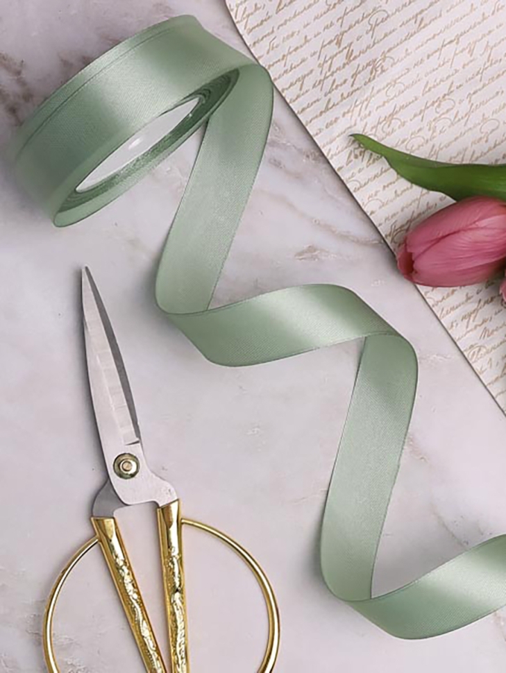 Лента атласная 25мм х 25 ярд JD фисташковый Лента атласная 25мм х 25 ярд JD фисташковый