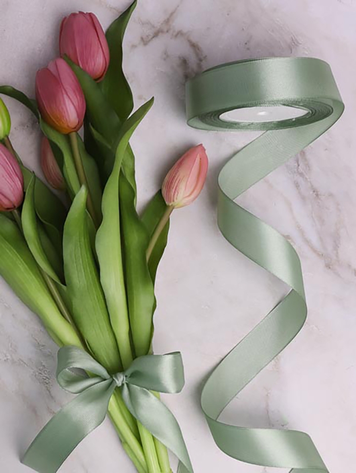 Лента атласная 25мм х 25 ярд JD фисташковый Лента атласная 25мм х 25 ярд JD фисташковый