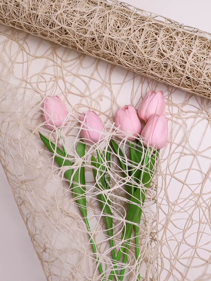 Сетка Сизаль 53см х 5ярд натуральный светлый Сетка Сизаль 53см х 5ярд натуральный светлый