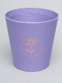 Коробка для цветов Конус 10,5x10,5см, дно 7см W2086-4 сиреневый