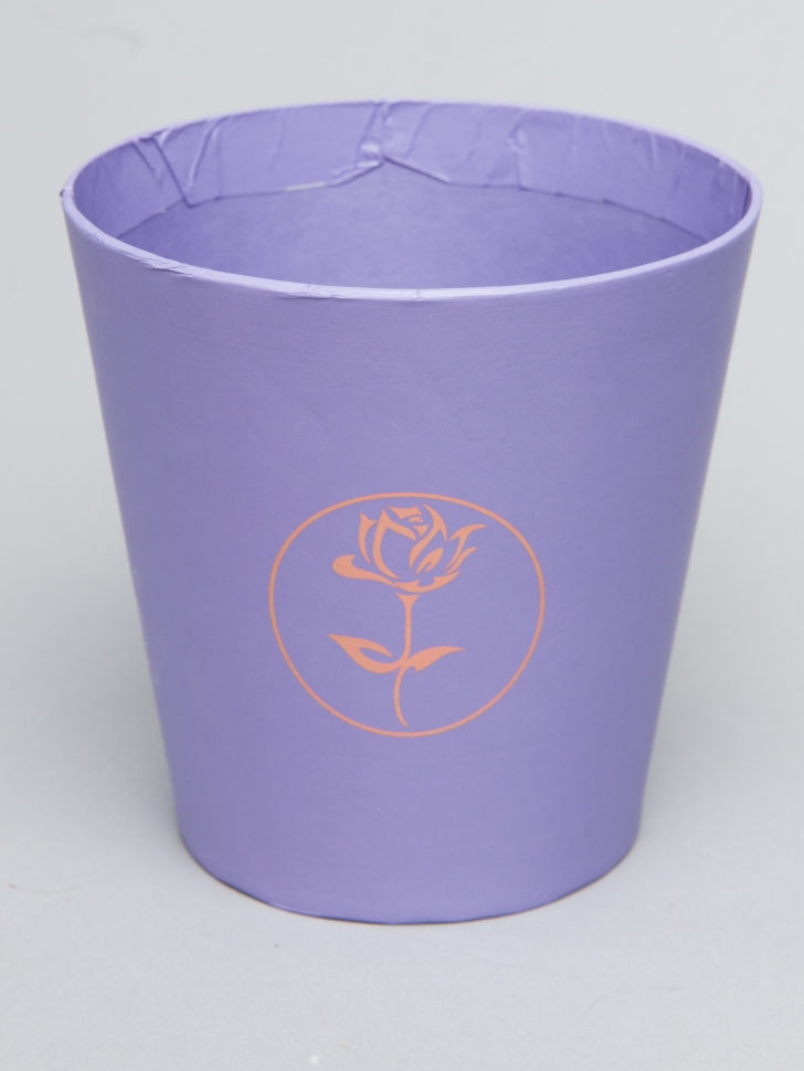 Коробка для цветов Конус 10,5x10,5см, дно 7см W2086-4 сиреневый Коробка для цветов Конус 10,5x10,5см, дно 7см W2086-4 сиреневый