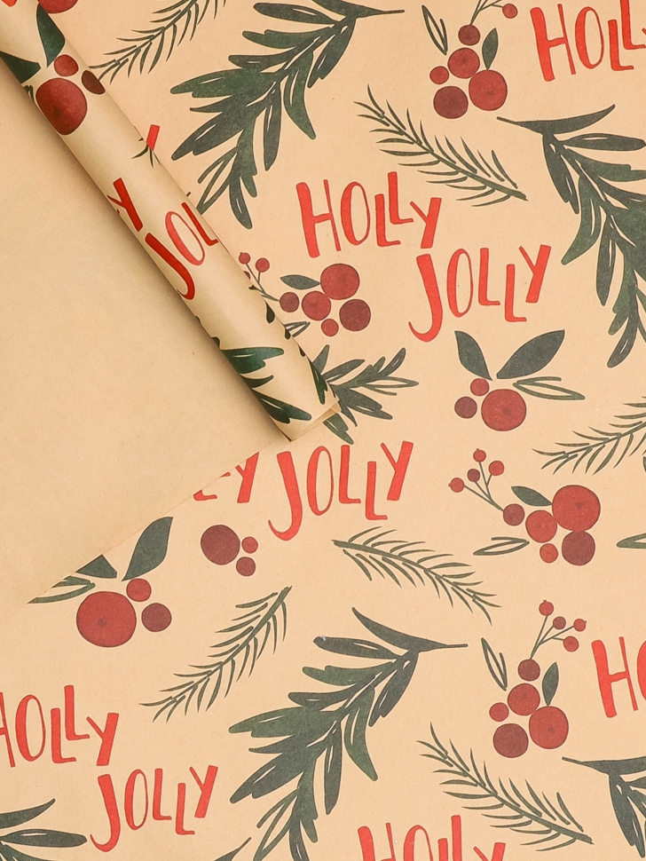 Бумага крафт НГ 70х100см 2лист 87-1 ветки с ягодами крафт Бумага крафт НГ 70х100см 2лист 87-1 ветки с ягодами крафт