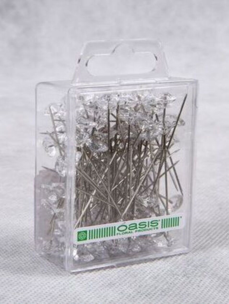 Булавка со стразами d10х55мм, 100шт. прозрачная Булавка со стразами d10х55мм, 100шт. прозрачная