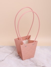 Сумочка для цветов 12х8х12,5см 3D М14 персик