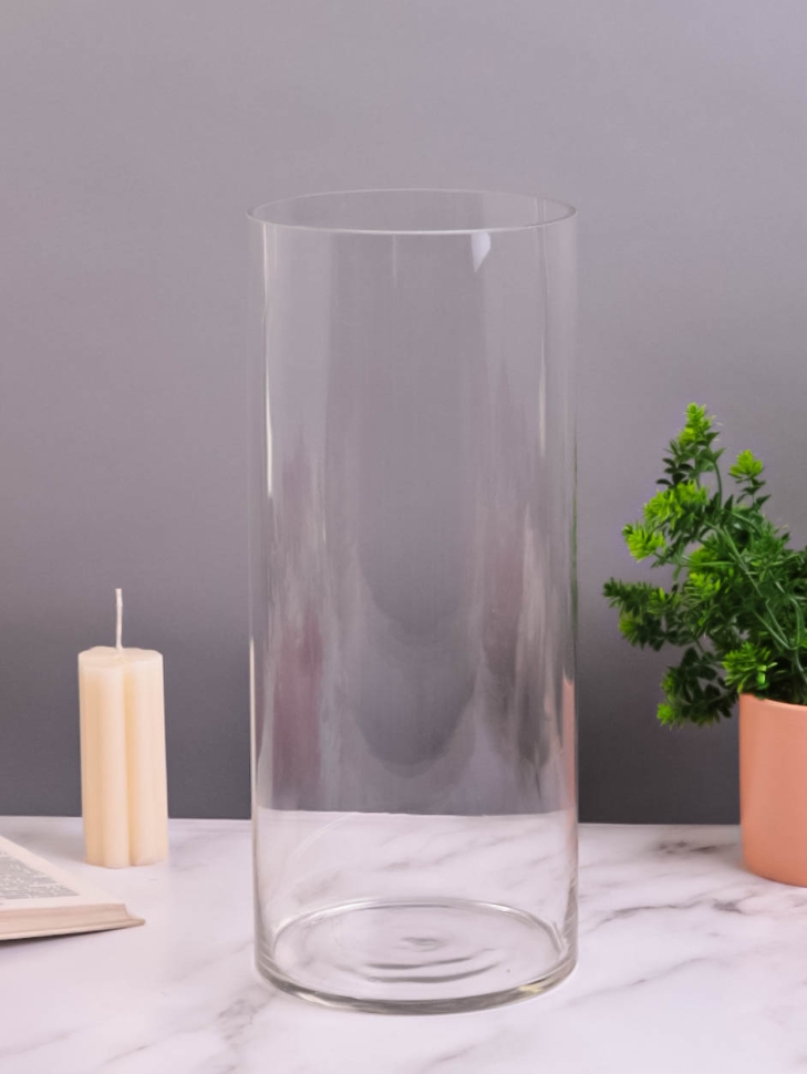 Ваза стекло Трубка H35 D15см К Ваза стекло Трубка H35 D15см К