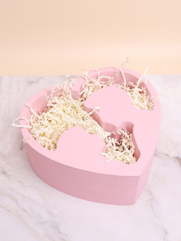 Пенобокс для цветов 28х25х12см Сердце Миша+Маша розовый Пенобокс для цветов 28х25х12см Сердце Миша+Маша розовый