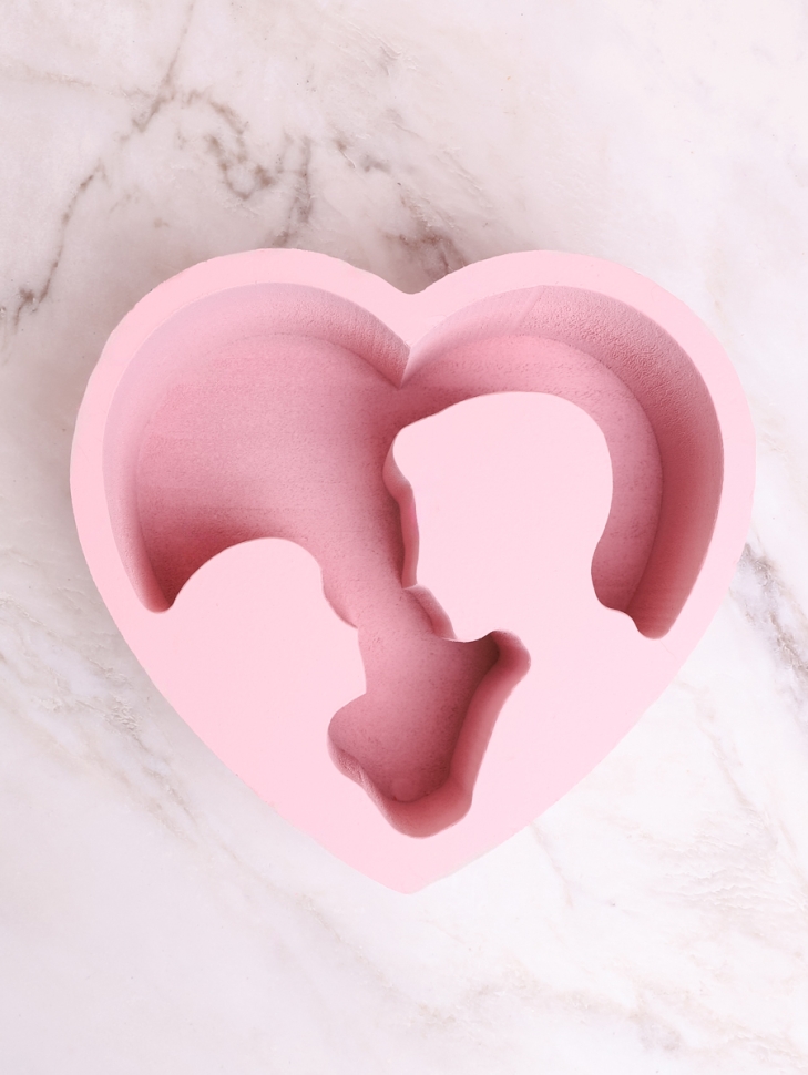 Пенобокс для цветов 28х25х12см Сердце Миша+Маша розовый Пенобокс для цветов 28х25х12см Сердце Миша+Маша розовый