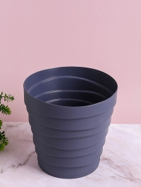 Кашпо из пластика "Бархан" 2,25л. h16,8см,d18 антрацит