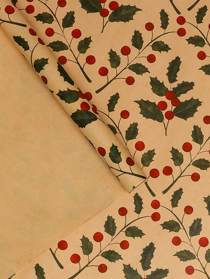 Бумага крафт НГ 70х100см 2лист 87-2 ягоды крафт Бумага крафт НГ 70х100см 2лист 87-2 ягоды крафт