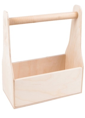 Ящик деревянный с ручкой 25х12хh25см натуральный