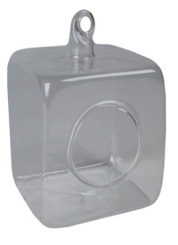 Заготовка из стекла, подвес Квадрат 10х8х10см