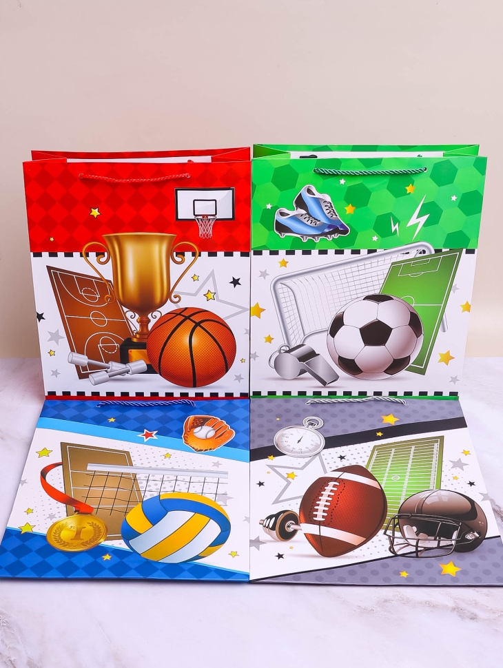 Сумочка подарочная 26х32x10см 2-017 спорт микс Сумочка подарочная 26х32x10см 2-017 спорт микс