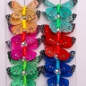 Бабочки  8см на прищепке, 12шт. цветные 1024