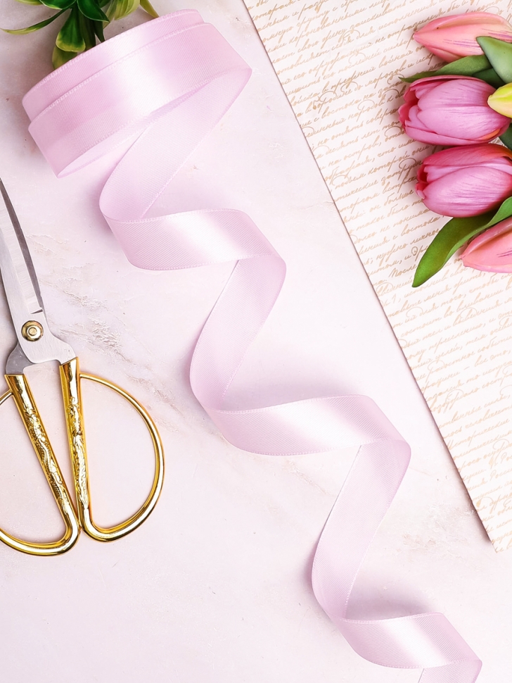 Лента атласная 25мм х 25 ярд JD магнолия Лента атласная 25мм х 25 ярд JD магнолия