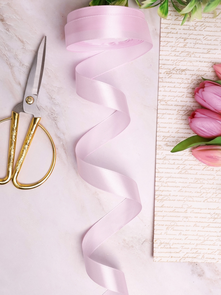 Лента атласная 25мм х 25 ярд JD магнолия Лента атласная 25мм х 25 ярд JD магнолия