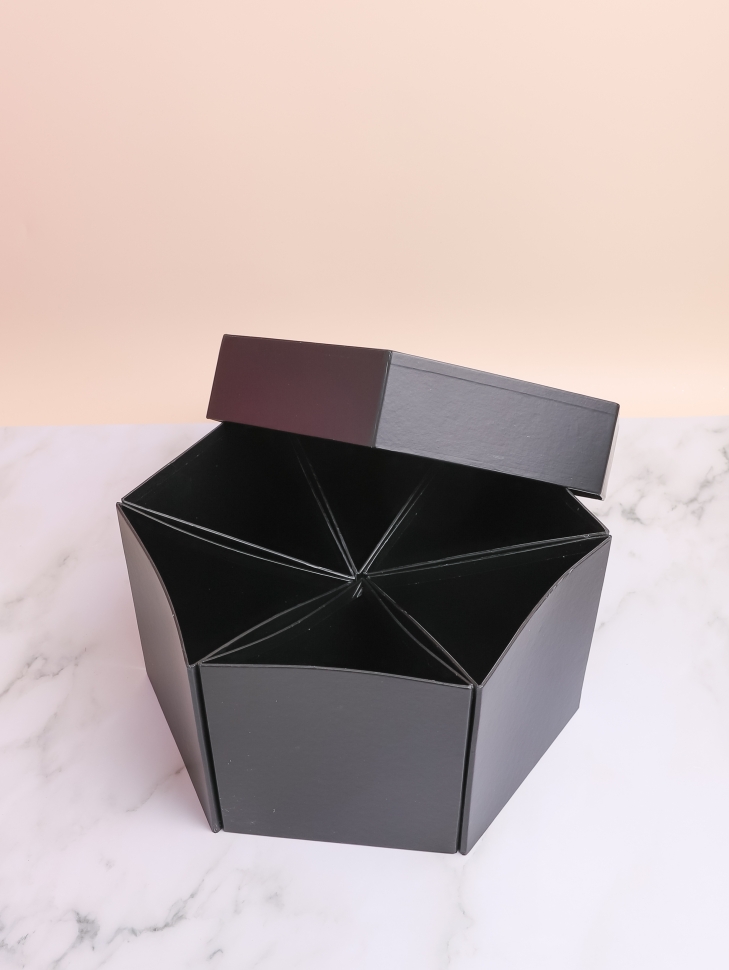 Коробка Тортик, набор из 6 частей 29,5х15, Черная YH023-4 Коробка Тортик, набор из 6 частей 29,5х15, Черная YH023-4