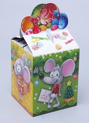 Коробка под конфеты НГ 0,4кг Кубик СИМВОЛ Коробка под конфеты НГ 0,4кг Кубик СИМВОЛ