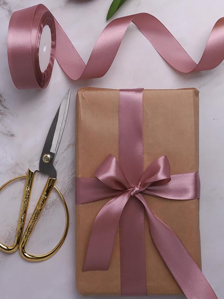 Лента атласная 25мм х 25 ярд JD сиреневый пыльный Лента атласная 25мм х 25 ярд JD сиреневый пыльный